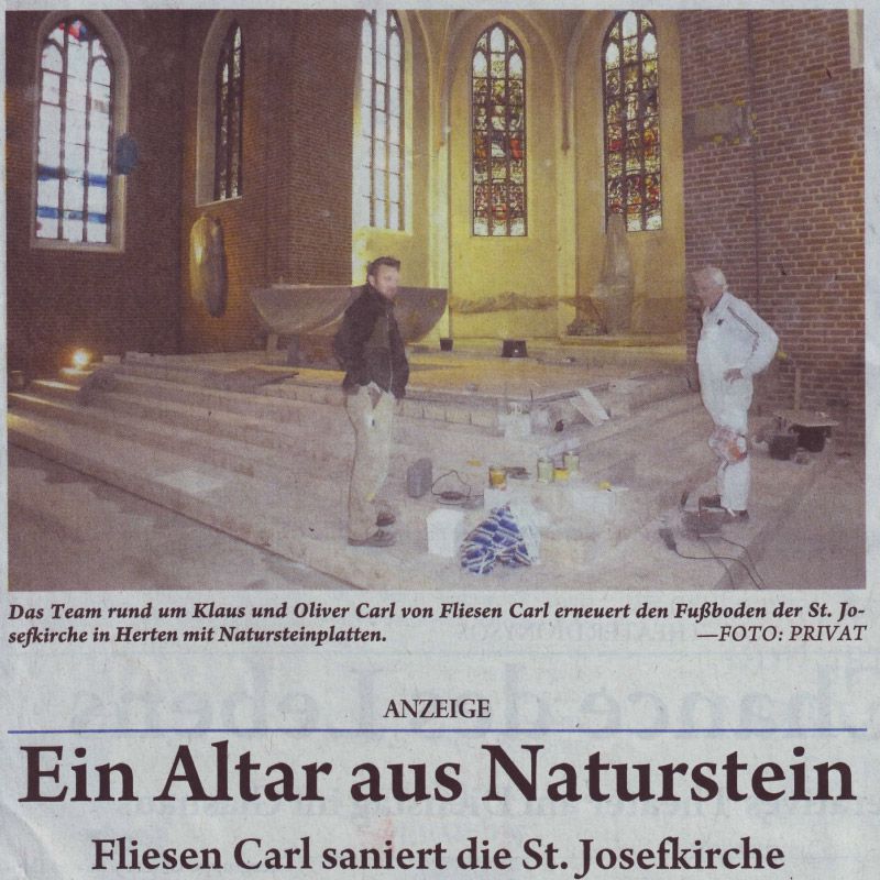 Presse - Ihr Fliesenleger-Meisterbetrieb aus Herten-Westerholt Presse - Ihr Fliesenleger-Meisterbetrieb aus Herten-Westerholt